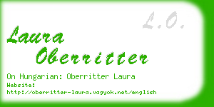 laura oberritter business card